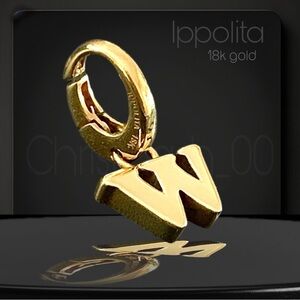 Ippolita 18k Gold Initial 'W' letter pendant/charm